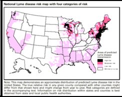 Lyme spread map